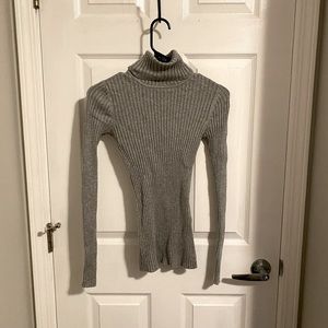 Express Sparkly Grey Turtleneck Sweater (M)